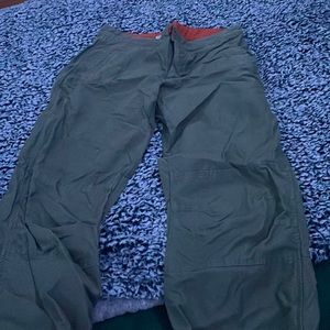 AE flight jeans, orange band, green outline, never worn